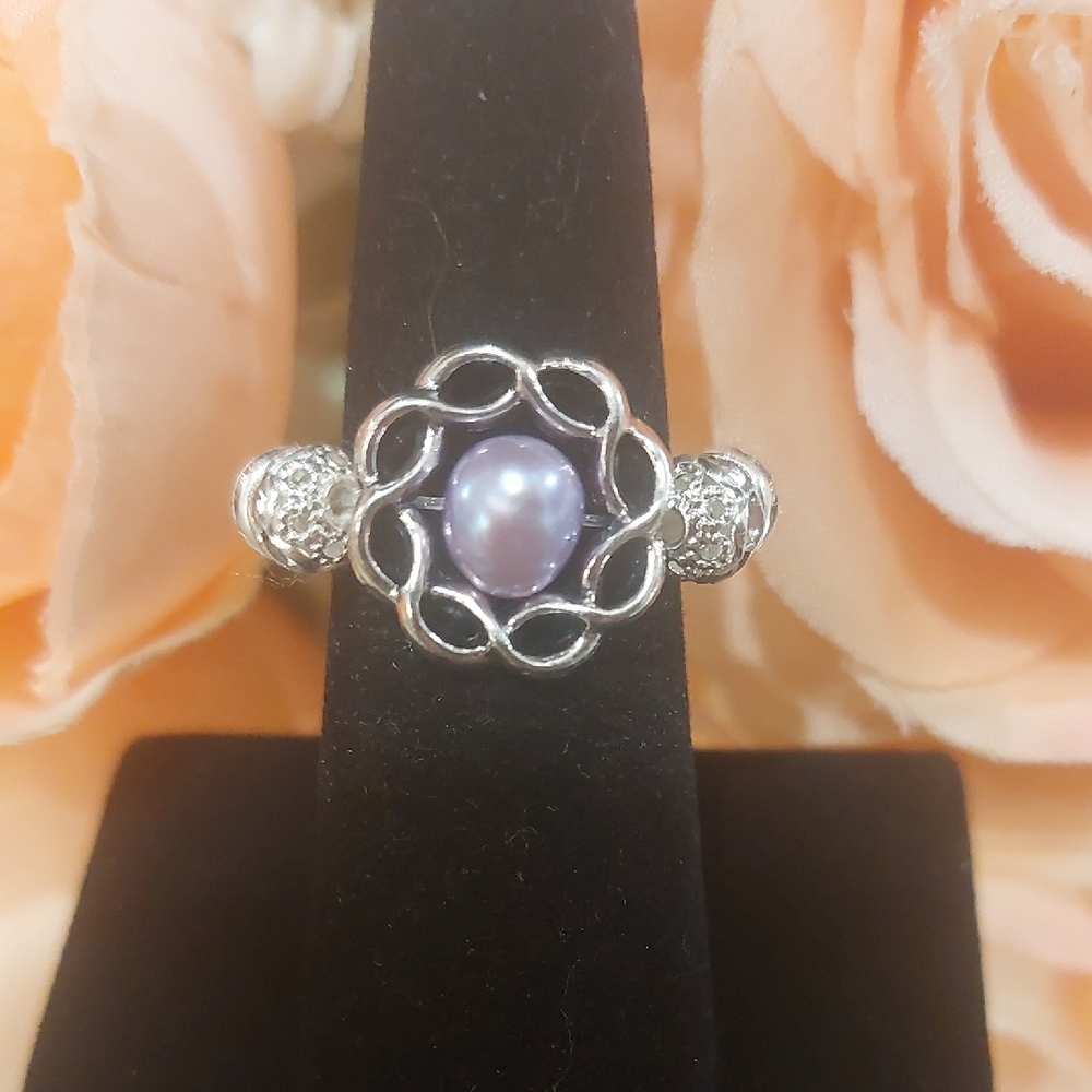Handmade Floating Purple Pearl Ring READ BELOW FOR CUSTOM SIZING 👇